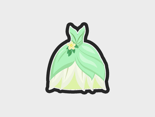 Frog Inspired Princess Dress Cookie Cutter STL Files