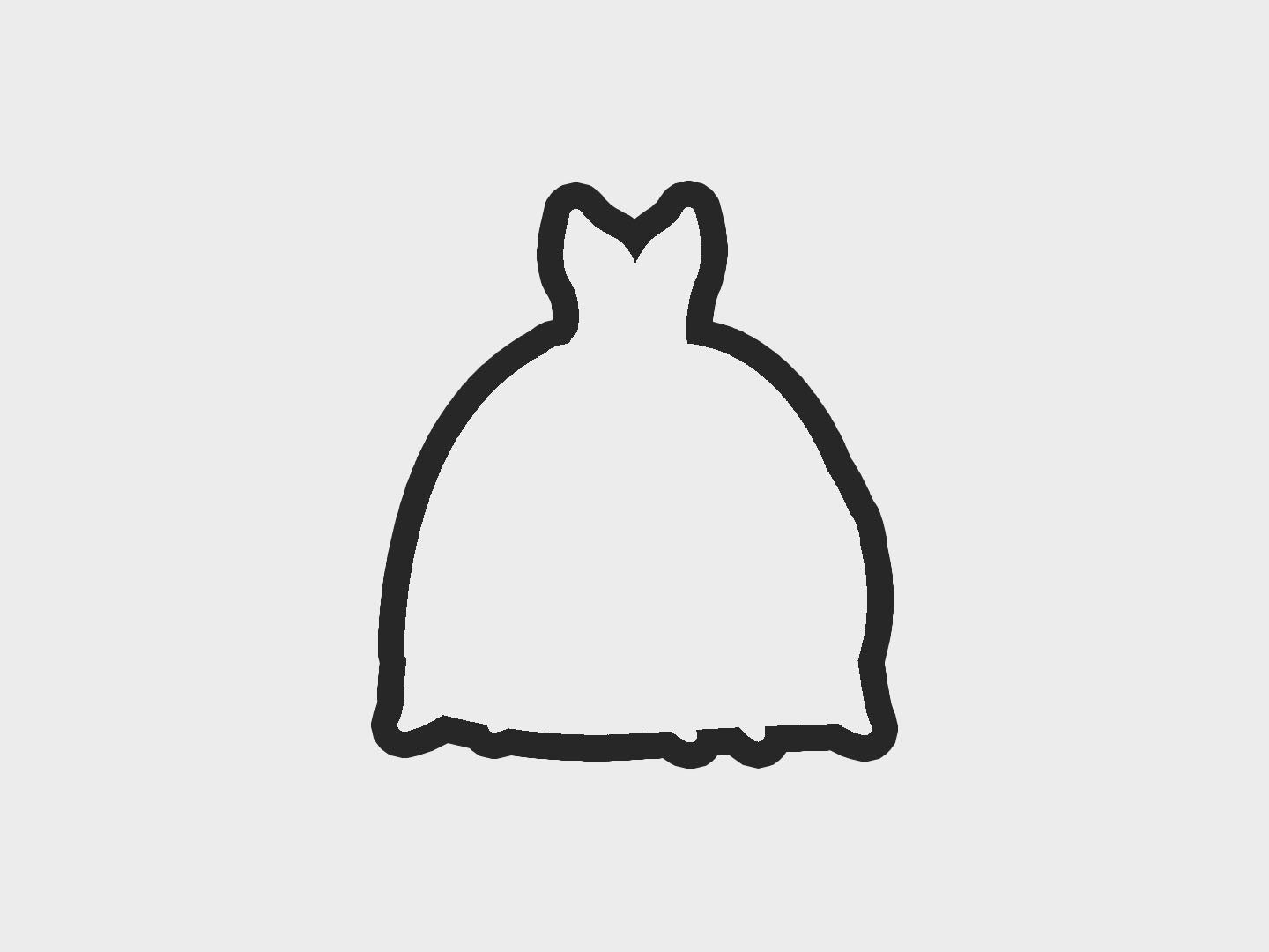 Frog Inspired Princess Dress Cookie Cutter STL Files