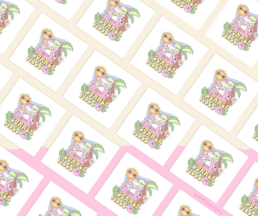 Sumer Vibes Groovy Summer Sublimation Transfer Print