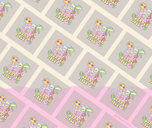 Summer Vibes Groovy Summer DTF Transfer Print