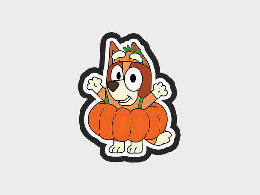 Pumpkin Inspired Halloween Blue Heeler Dog Cookie Cutter STL Files