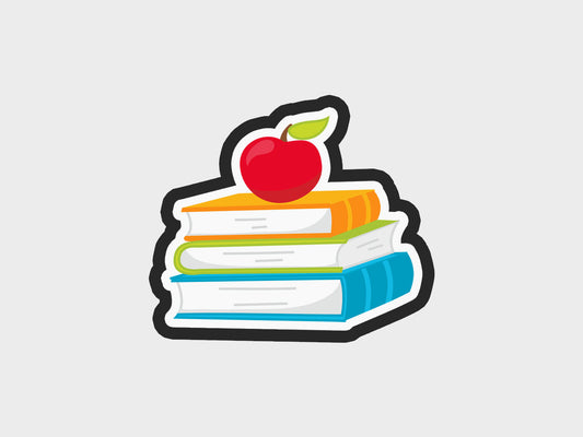 Stacked Books Apple Back To School Kids Cookie Cutter STL Files