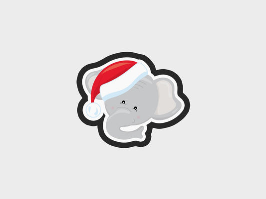 Elephant Animal Faces Santa Edition Cookie Cutter STL Files