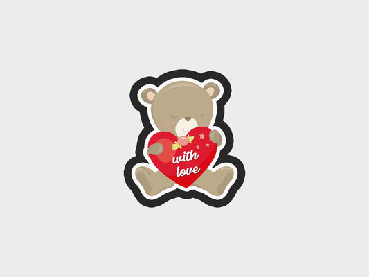 Teddy Bear Valentine Gifts Cookie Cutter STL Files