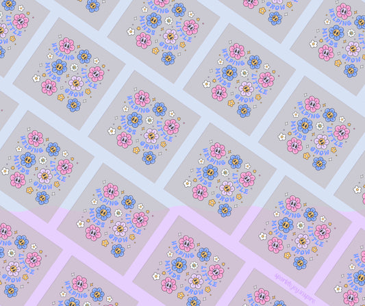 Helping Little Minds Grow Groovy Teacher DTF Transfer Print