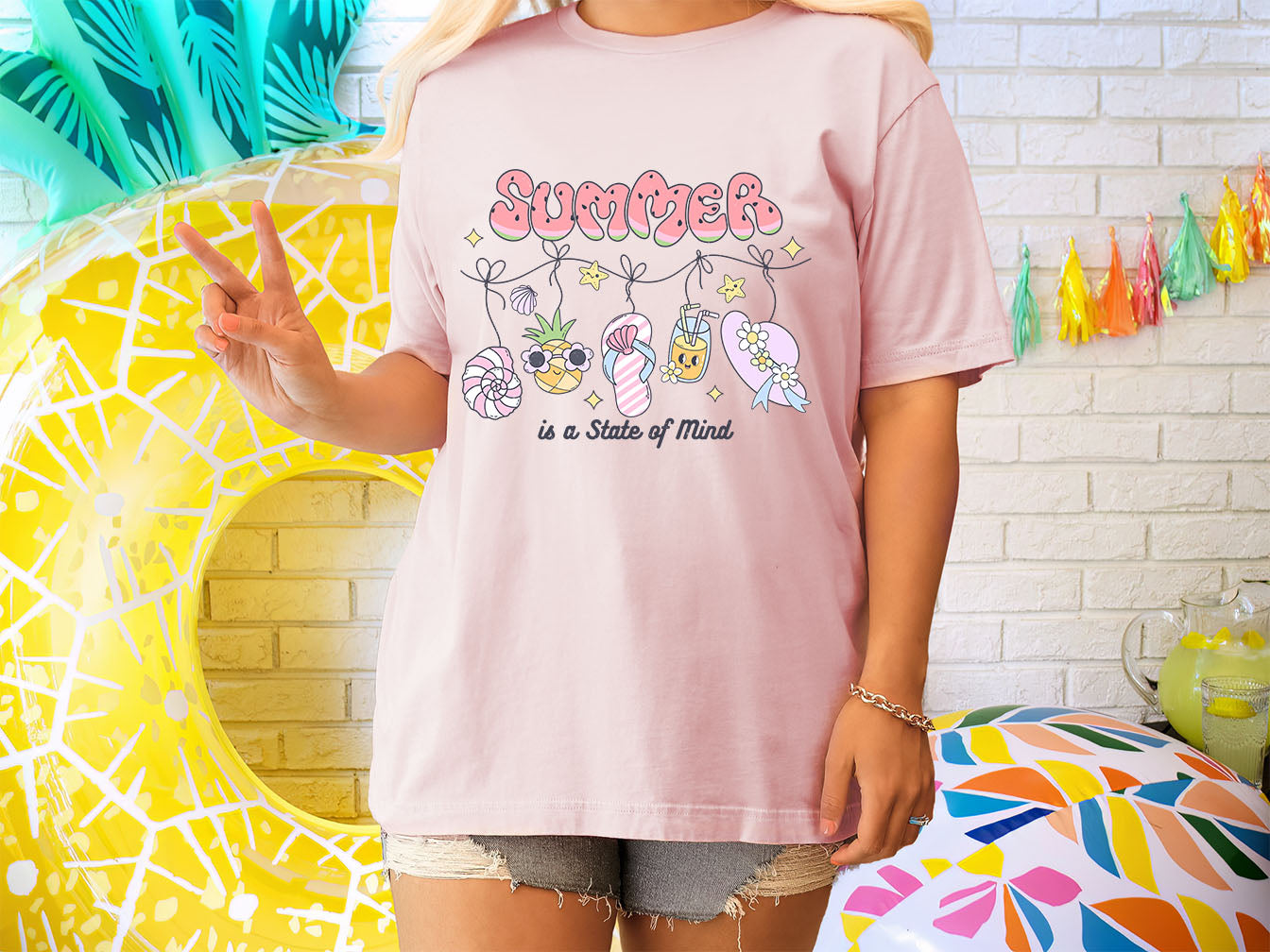 Summer Is A State Of Mind Groovy Summer DTF Transfer Print