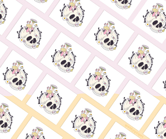 Dead Inside But Still Groovy Mental Health Sublimation Transfer Print