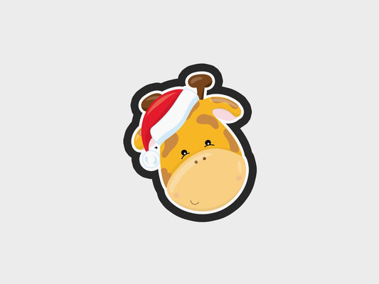 Giraffe Animal Faces Santa Edition Cookie Cutter STL Files