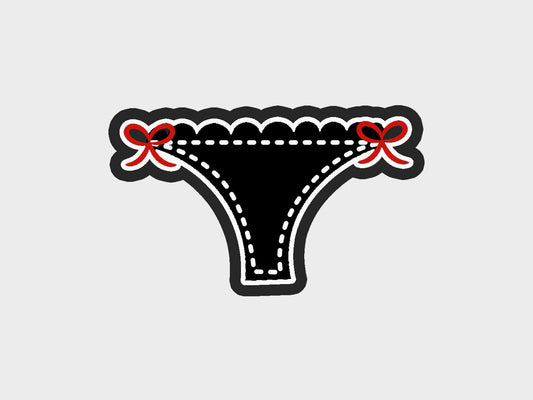 Bow Undies Bachelorette Red Lingerie Cookie Cutter STL Files