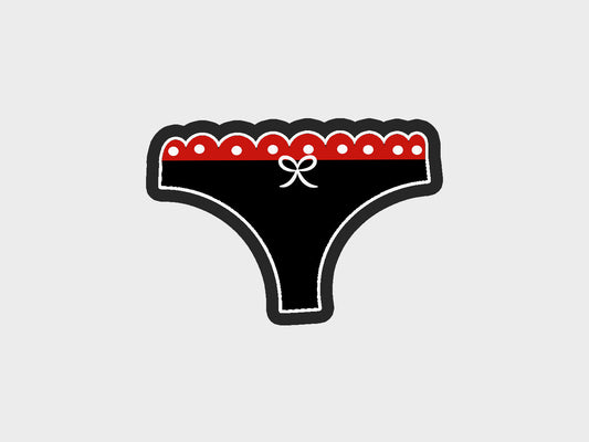 Cheeky Undies Bachelorette Red Lingerie Cookie Cutter STL Files