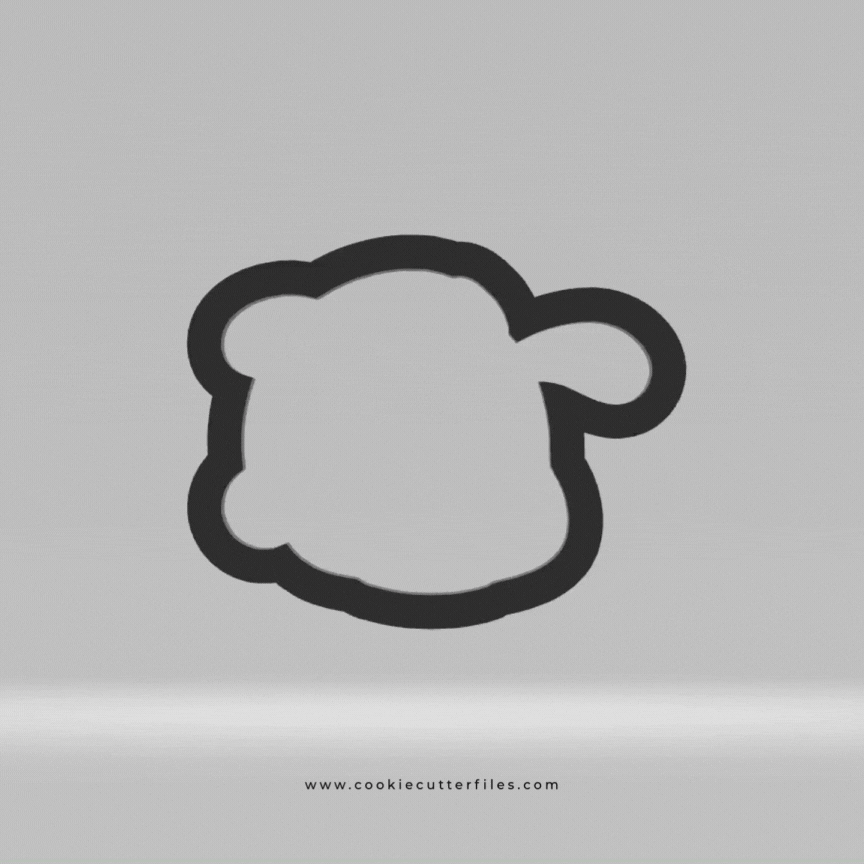 Dog Animal Faces Santa Edition Cookie Cutter STL Files