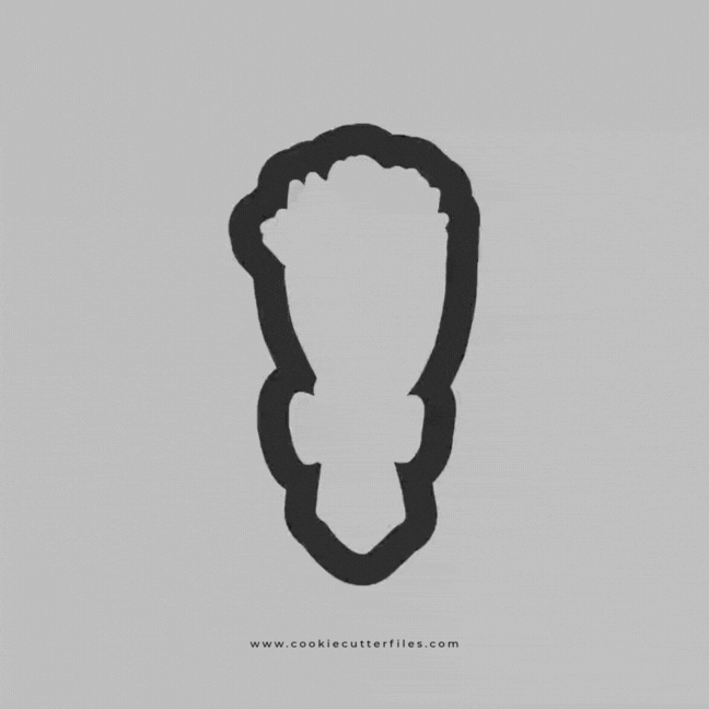 Bouquet Graduation Cookie Cutter STL Files