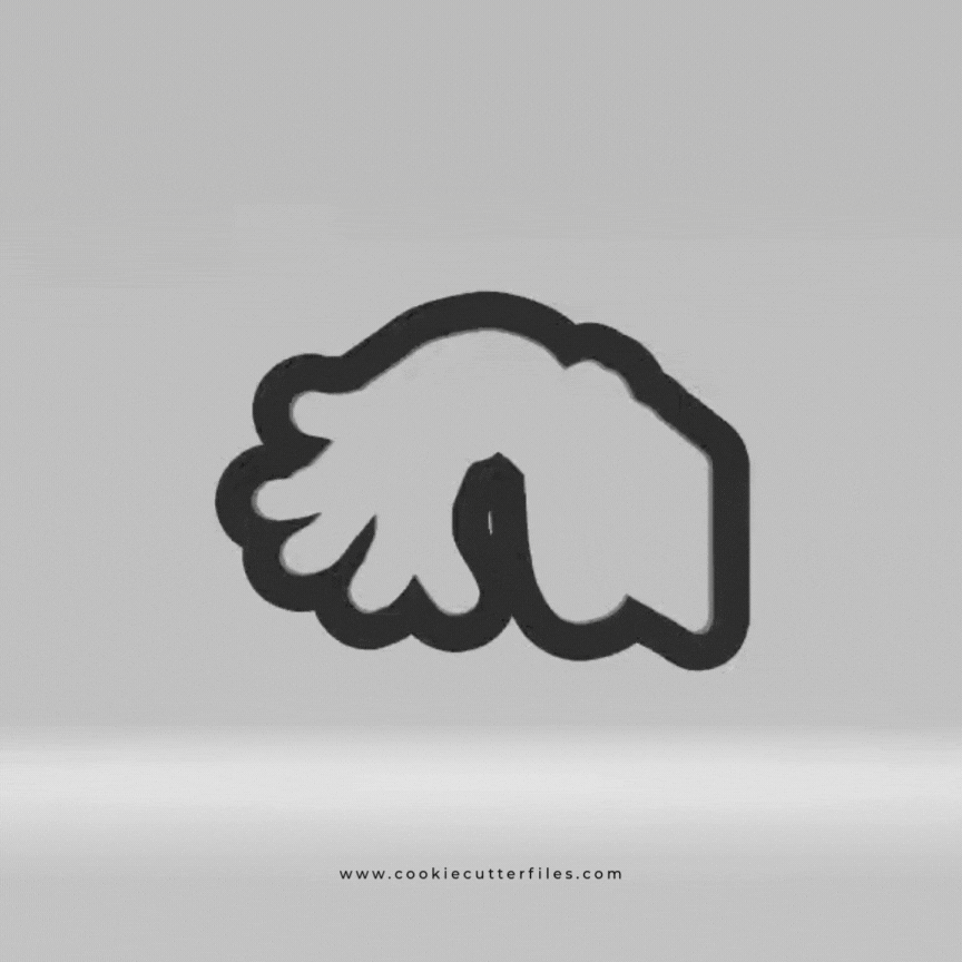 Fingers Holding Inspired Grinchymas Cookie Cutter STL Files
