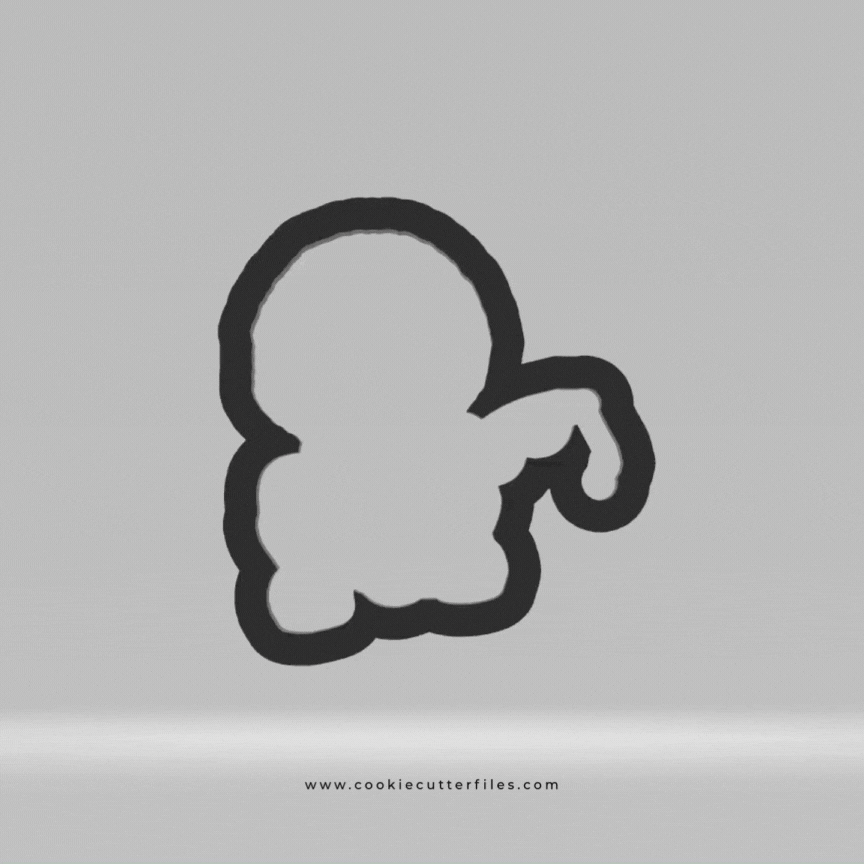 Boy Sitting Fishing Eskimo Kids Cookie Cutter STL Files