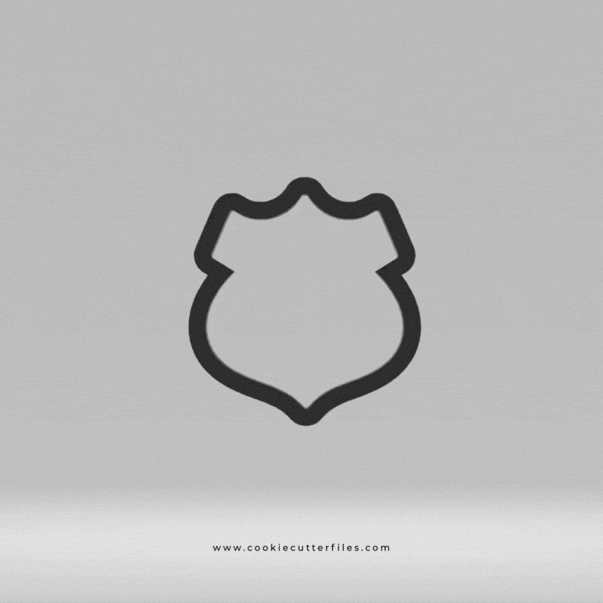 Badge Police Kids Cookie Cutter STL Files