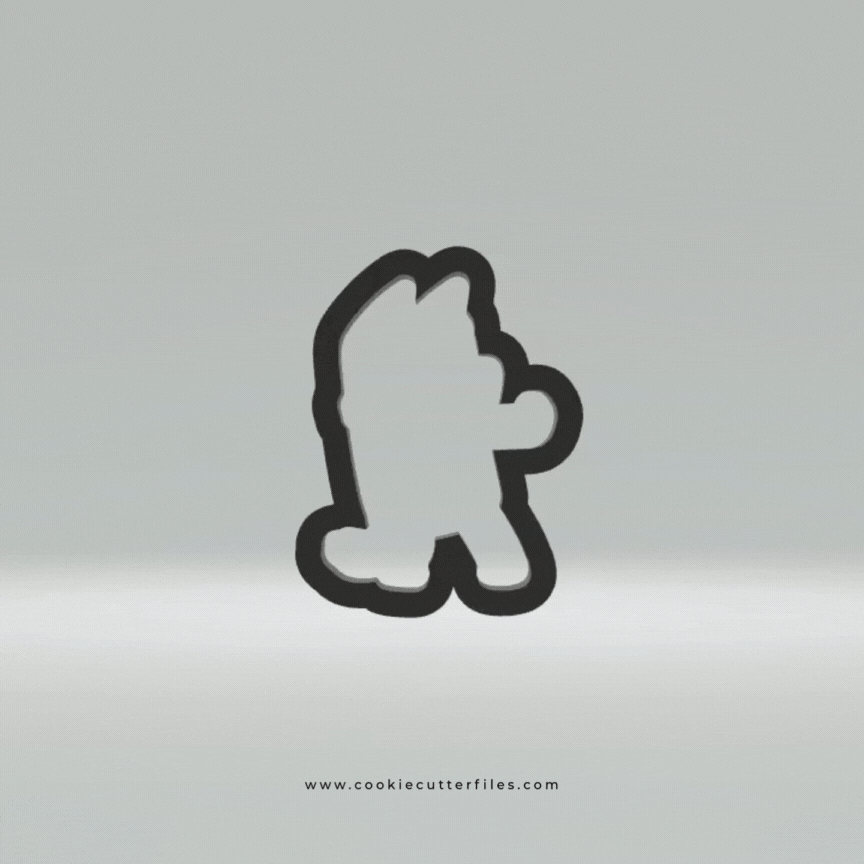 Dad Inspired Blue Heeler Dog Cookie Cutter STL Files