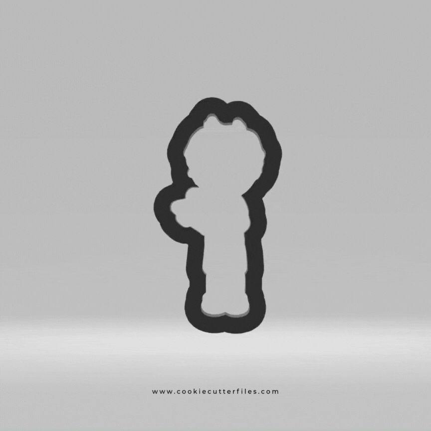 Boy Water Gun Two Water Play Fun Cookie Cutter STL Files