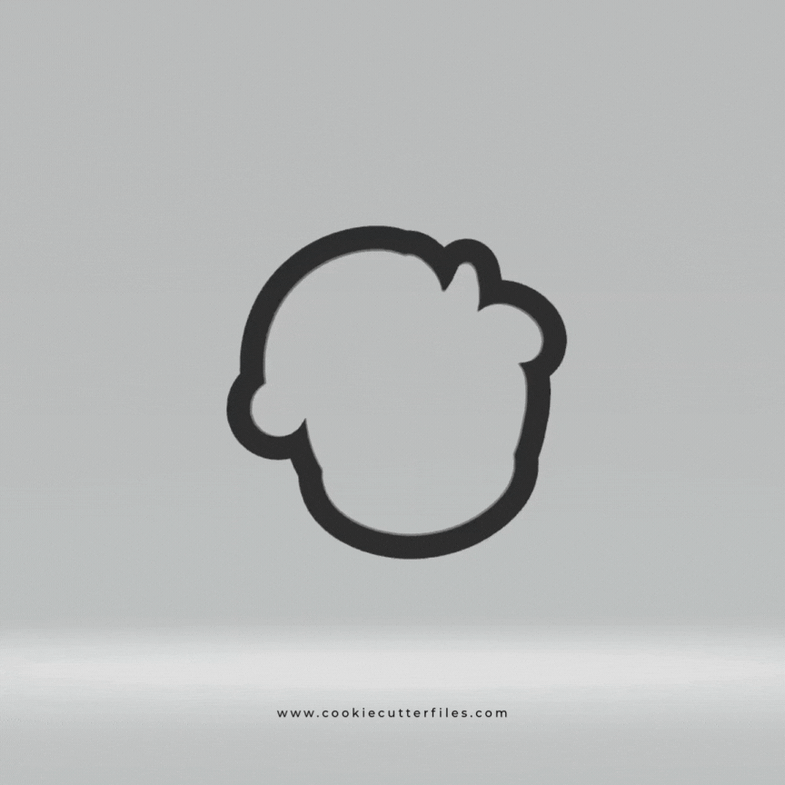 Cow Animal Faces Santa Edition Cookie Cutter STL Files