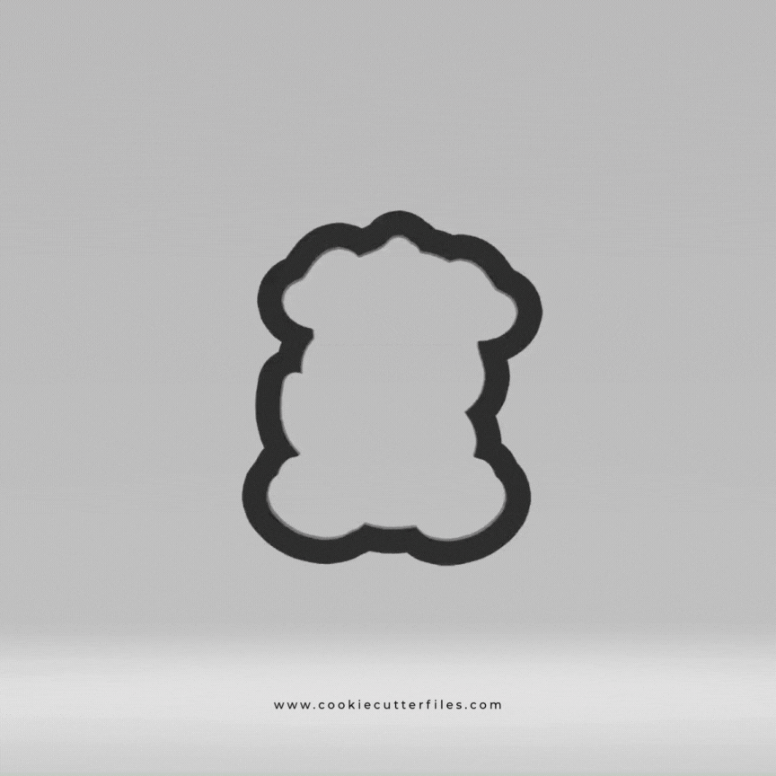 Sitting Up Full Puppy Dog Cookie Cutter STL Files