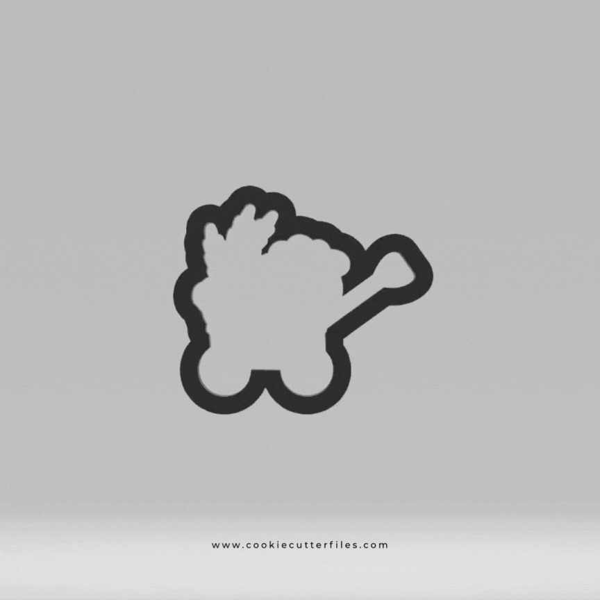Wagon Sheep Happy Easter Sheep Cookie Cutter STL Files