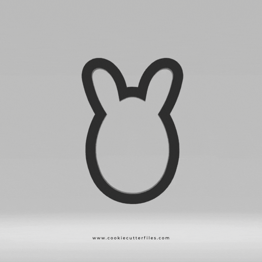Rabbit Easter Egg Critters Cookie Cutter STL Files