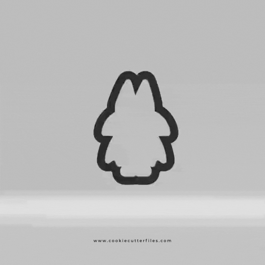 Pointy Ears Vampire Inspired Halloween Blue Heeler Dog Cookie Cutter STL Files