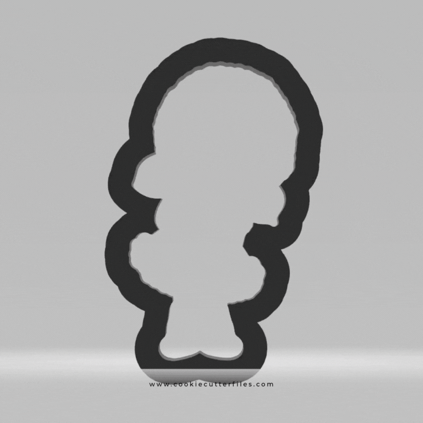 Girl Standing Eskimo Kids Cookie Cutter STL Files
