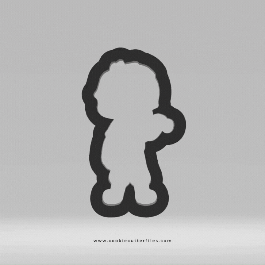 Pitcher Boy Baseball Kids Cookie Cutter STL Files