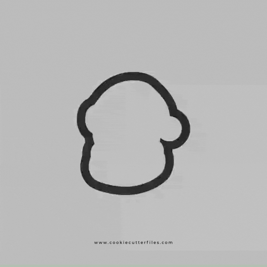 Penguin Christmas Faces Cookie Cutter STL Files