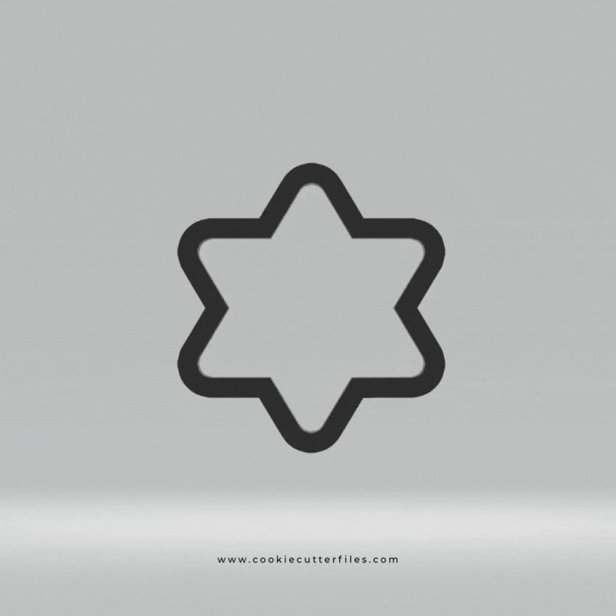 Star of David Hanukkah Cookie Cutter STL Files