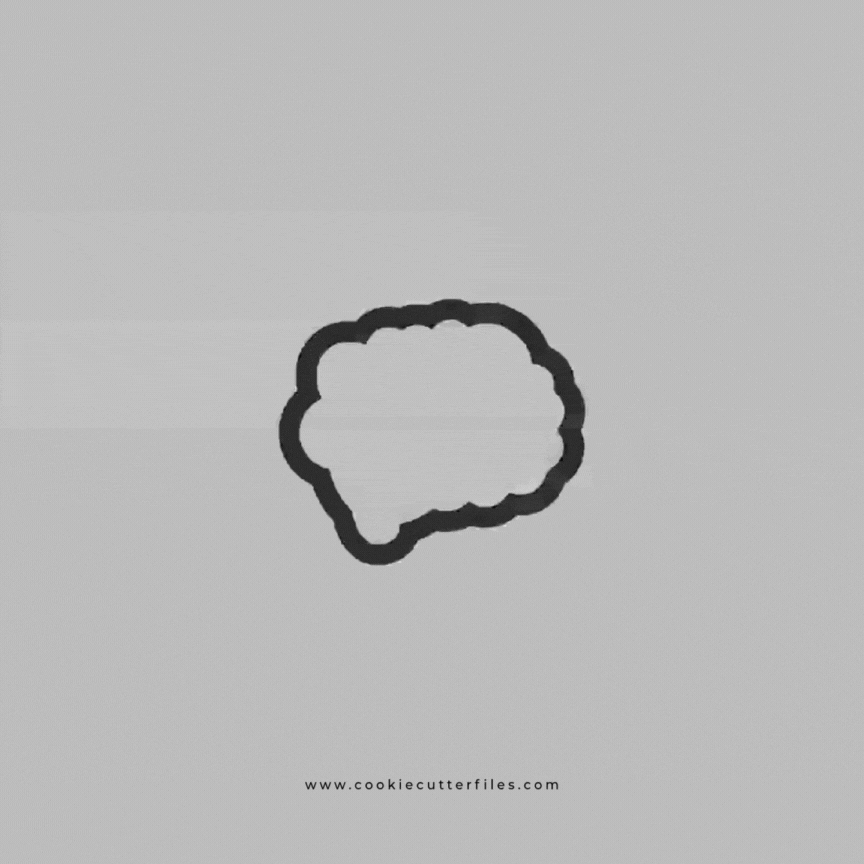 Brain Zombie Kids Cookie Cutter STL Files