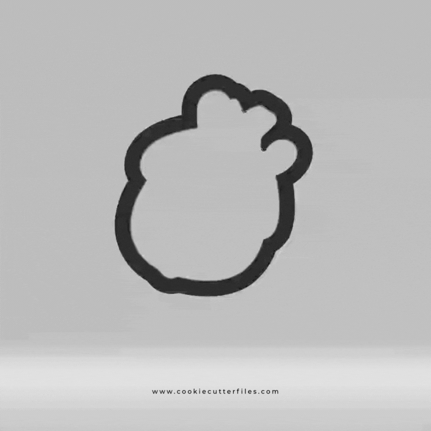 Pumpkin Thanksgiving Turkey Faces Cookie Cutter STL Files