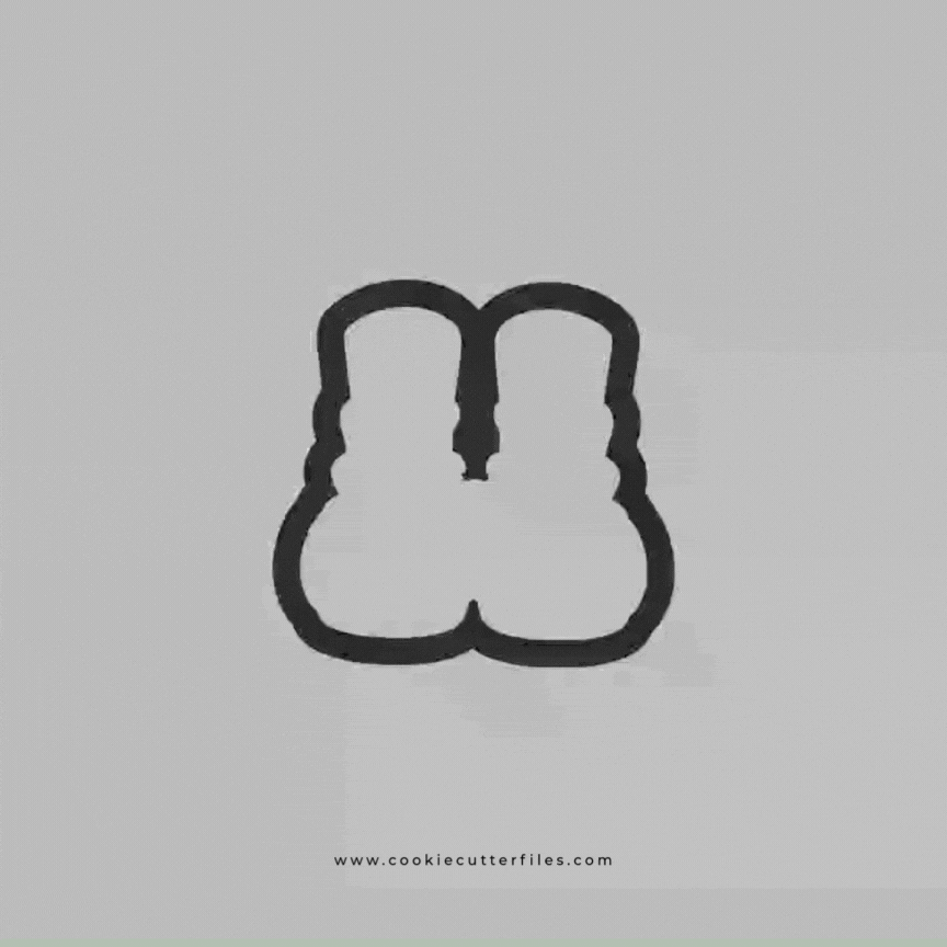 Cute Snowman Christmas Feet Cookie Cutter STL Files