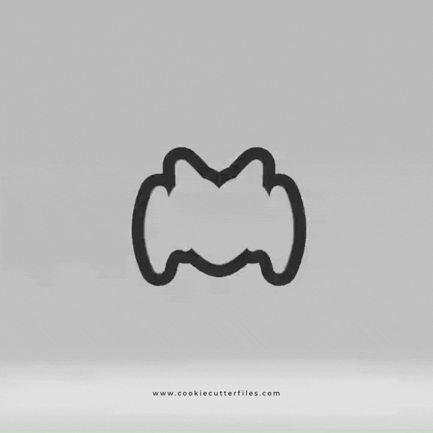 Bat Halloween Hearts Cookie Cutter STL Files