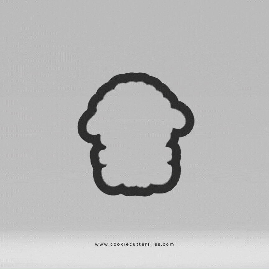 Sheep Holding Carrot Happy Easter Sheep Cookie Cutter STL Files