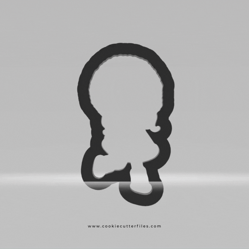 Girl Standing Foot Up Eskimo Kids Cookie Cutter STL Files