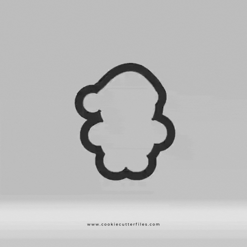 Gingerbread Santa Hat Gingerbread Babies Cookie Cutter STL Files