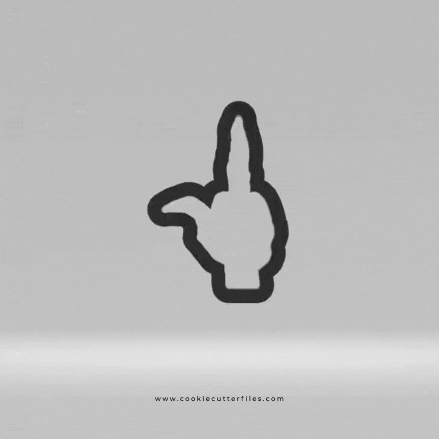 Middle Finger Inspired Grinchymas Cookie Cutter STL Files