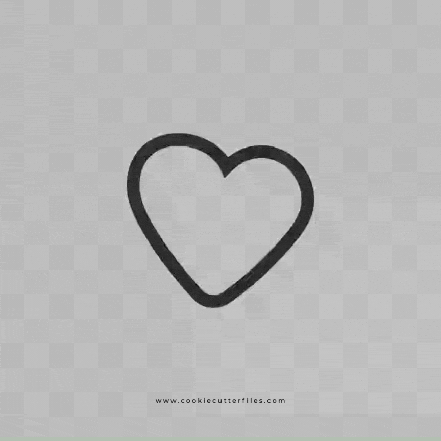 Heart Valentine Animals Cookie Cutter STL Files