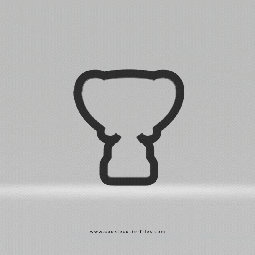 Trophy Super Bowl Party Cookie Cutter STL Files