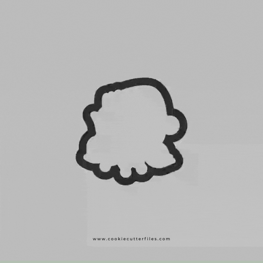 Elf Girl Christmas Faces Cookie Cutter STL Files