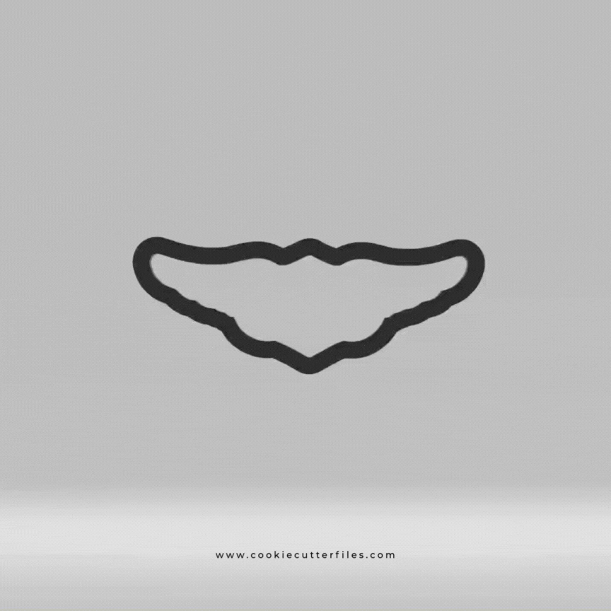 Wings Inspired Orange + Black Motorcycle Cookie Cutter STL Files