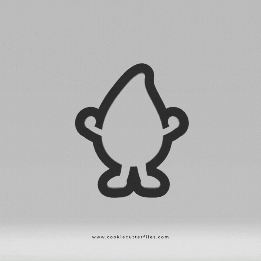 Strong Water Earth Day Hero Cookie Cutter STL Files