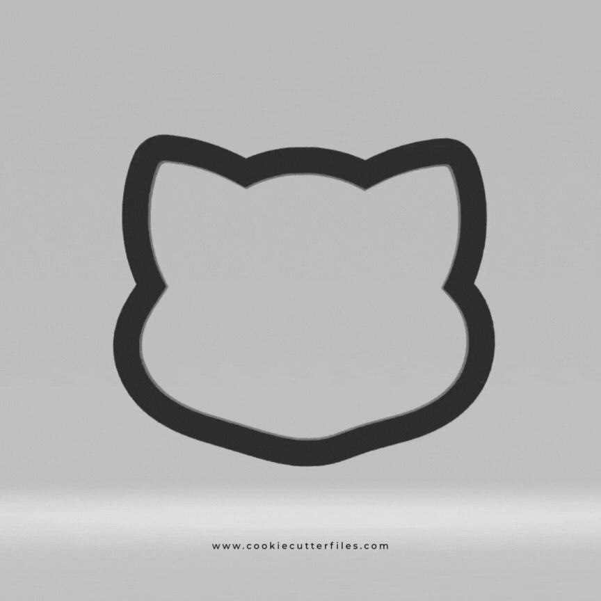 Cat Animal Face Cookie Cutter STL Files