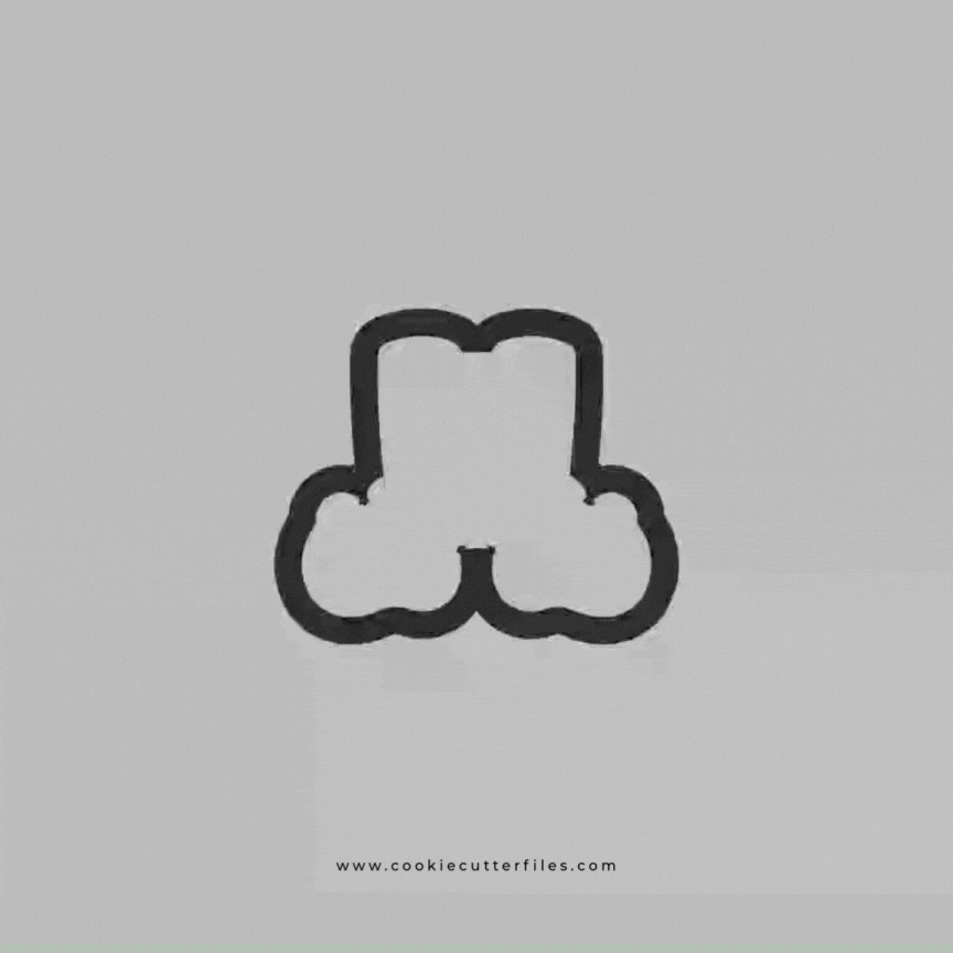 Elf Christmas Feet Cookie Cutter STL Files