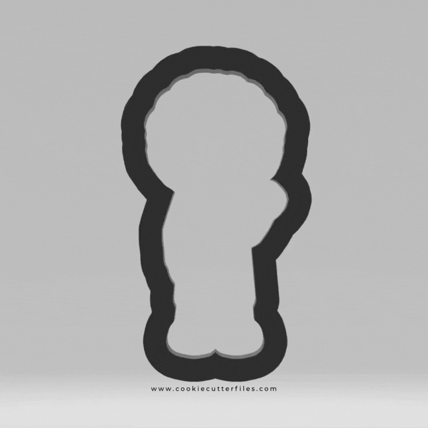 Girl One Scientist Kids Cookie Cutter STL Files