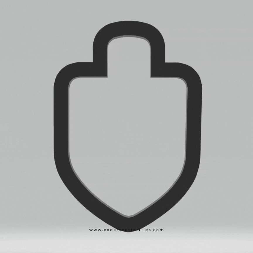 Dreidel Straight Hanukkah Cookie Cutter STL Files