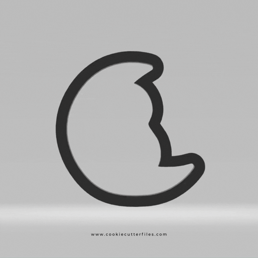 Moon Snuggles Sweet Dreams Baby Sloth Cookie Cutter STL Files