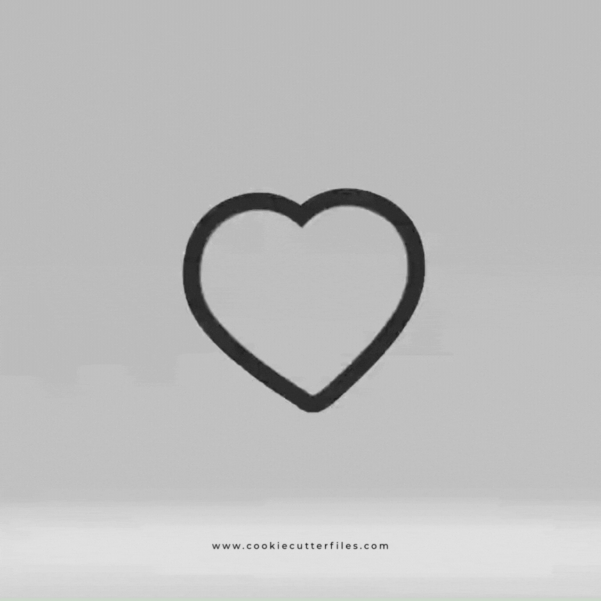 Broken Halloween Hearts Cookie Cutter STL Files