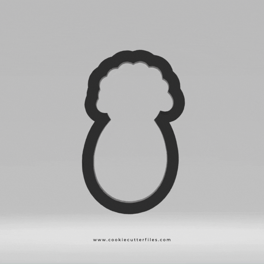 Egg Top Sheep Happy Easter Sheep Cookie Cutter STL Files